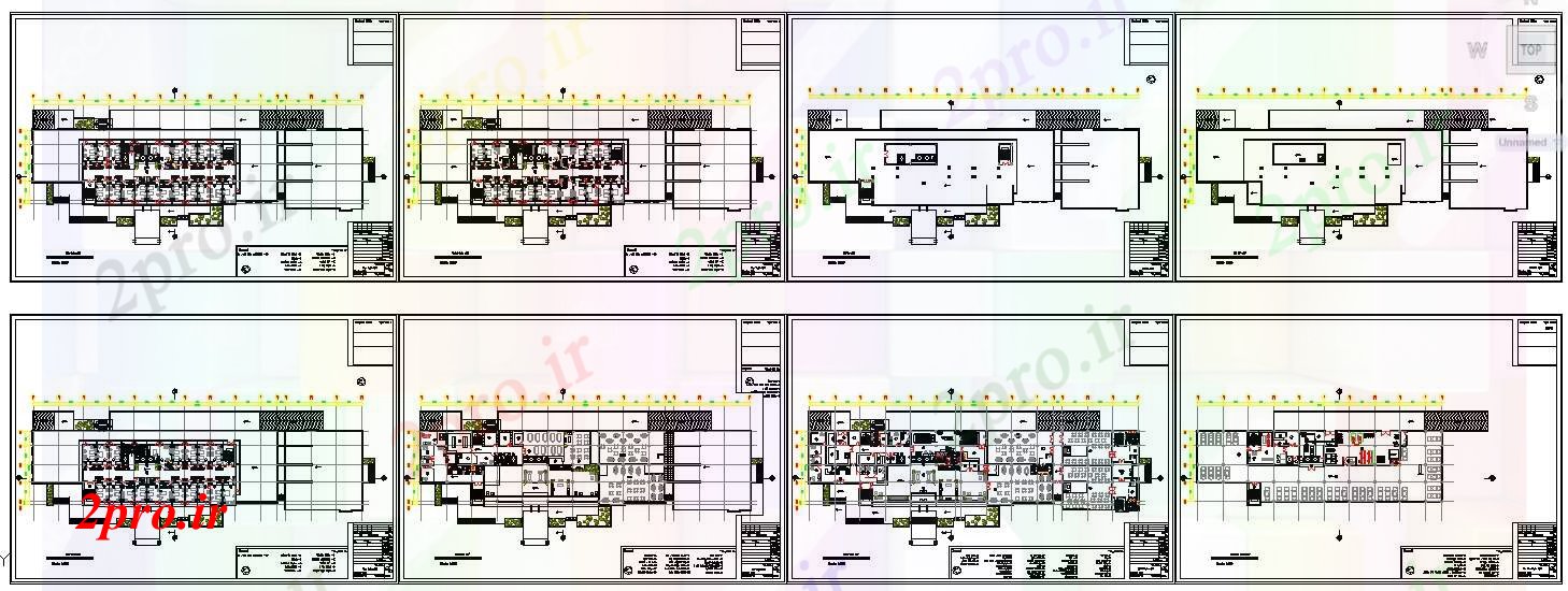 دانلود نقشه هتل - رستوران - اقامتگاه  پروژه طرحی هتل (کد40541)