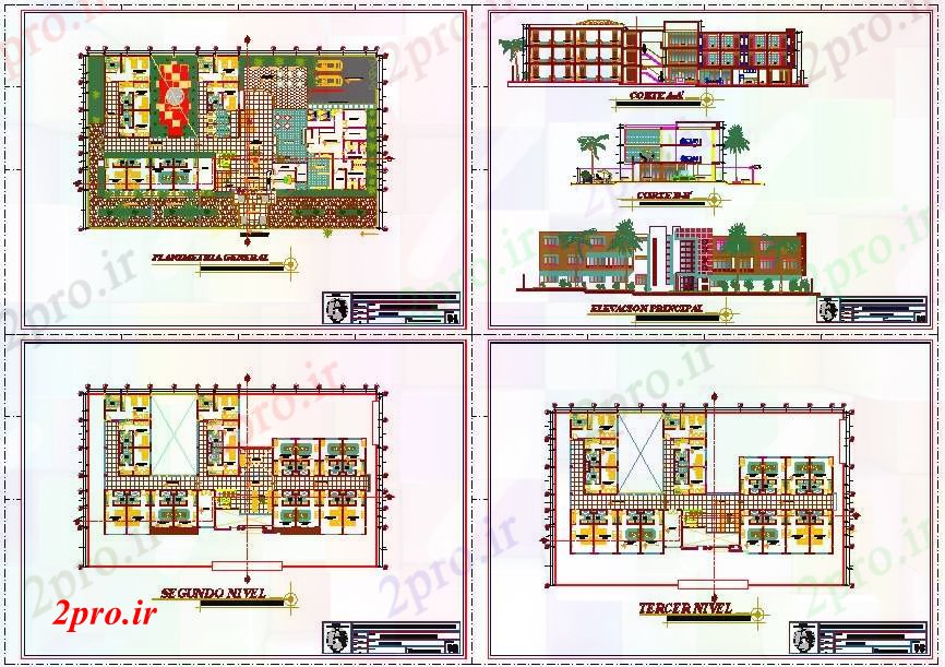 دانلود نقشه مسکونی  ، ویلایی ، آپارتمان  جزئیات تنها طرحی خانه (کد40553)