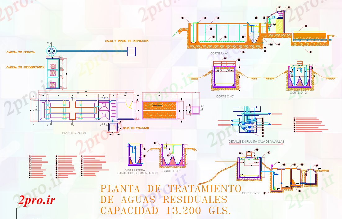 دانلود نقشه ماشین الات کارخانه آب CLENING کارخانه پروژه فرآیند (کد40592)