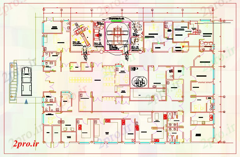 دانلود نقشه بیمارستان -  درمانگاه -  کلینیک طرحی مرکز تشخیصی (کد40645)