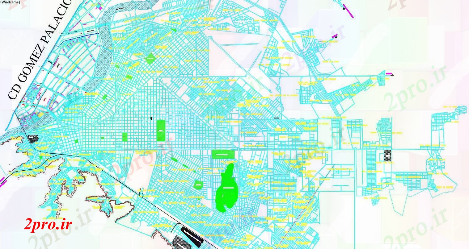 دانلود نقشه برنامه ریزی شهری شهرستان  های برنامه ریزی اتوکد (کد40672)