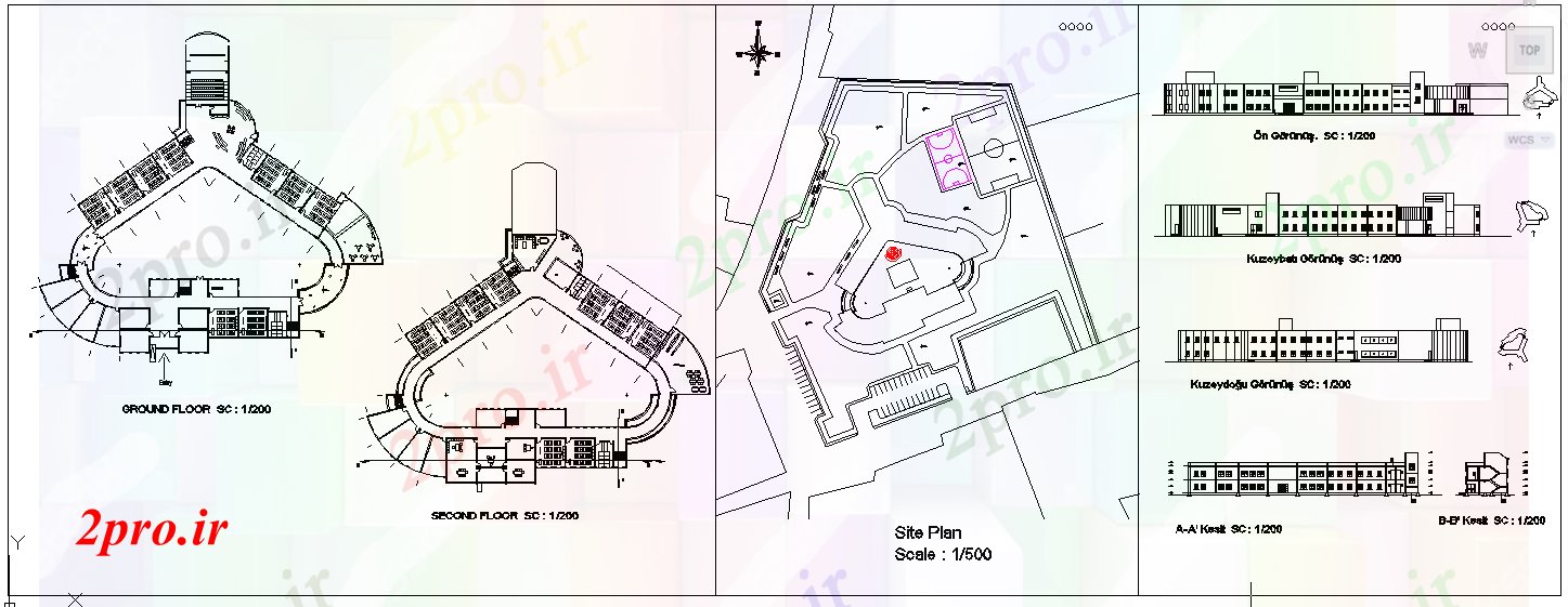 دانلود نقشه دانشگاه ، آموزشکده ، مدرسه ، هنرستان ، خوابگاه -  هنرهای دبیرستان (کد40759)