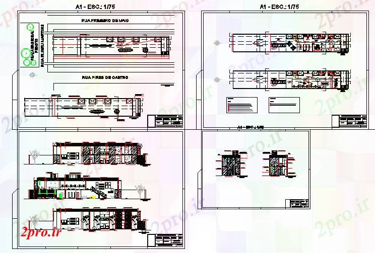 دانلود نقشه ساختمان اداری - تجاری - صنعتی جزئیات معماری دفتر (کد40778)