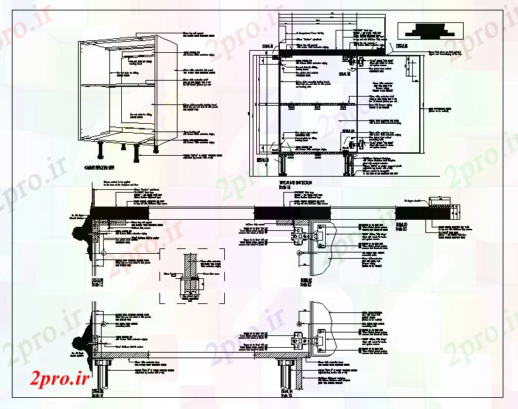 دانلود نقشه آشپزخانه ساختار طراحی آشپزخانه (کد40866)