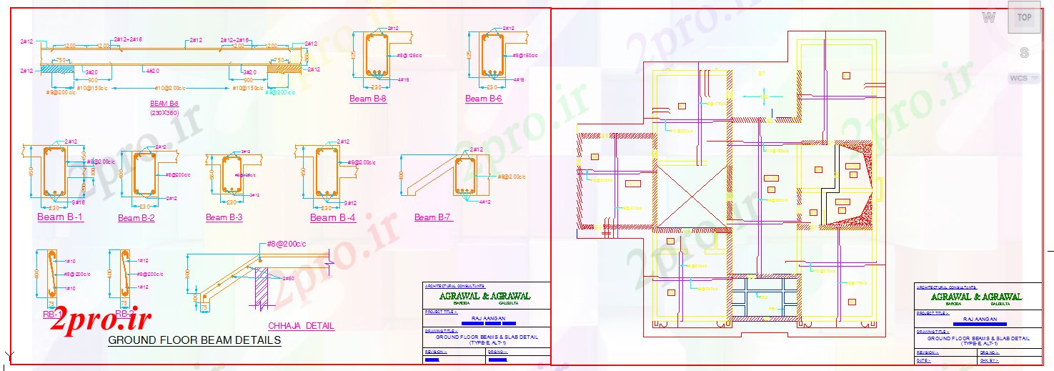 دانلود نقشه خانه های کوچک ، نگهبانی ، سازمانی - خانه در سبک شهرستان صورتی (جیپور راجستان، هند) (کد40908)