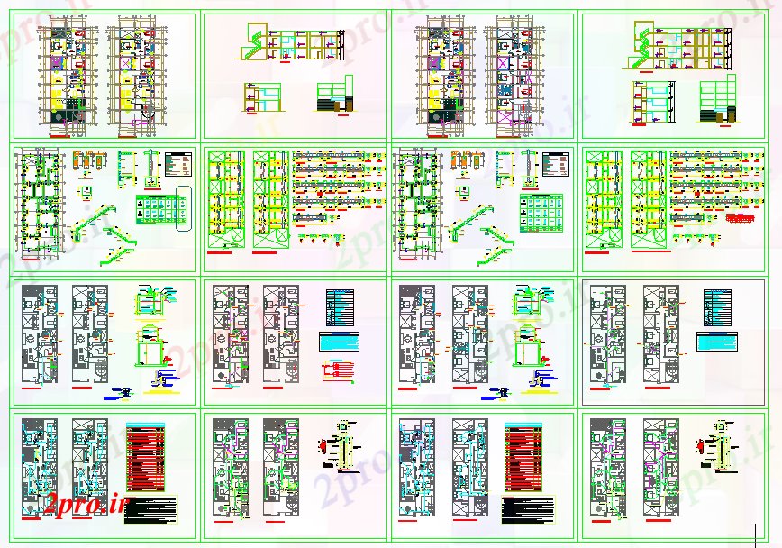 دانلود نقشه  خانه مسکونی ، ویلاخانه proyect کامل (کد40982)