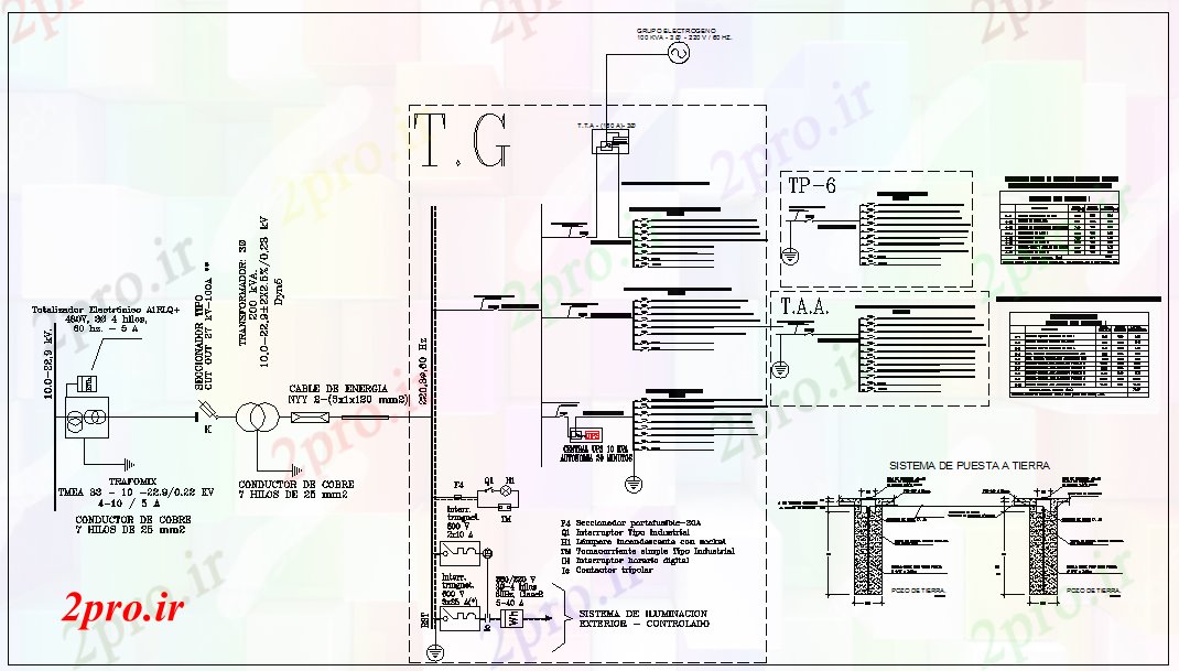 دانلود نقشه معماری ماشین آلات برق (کد41040)