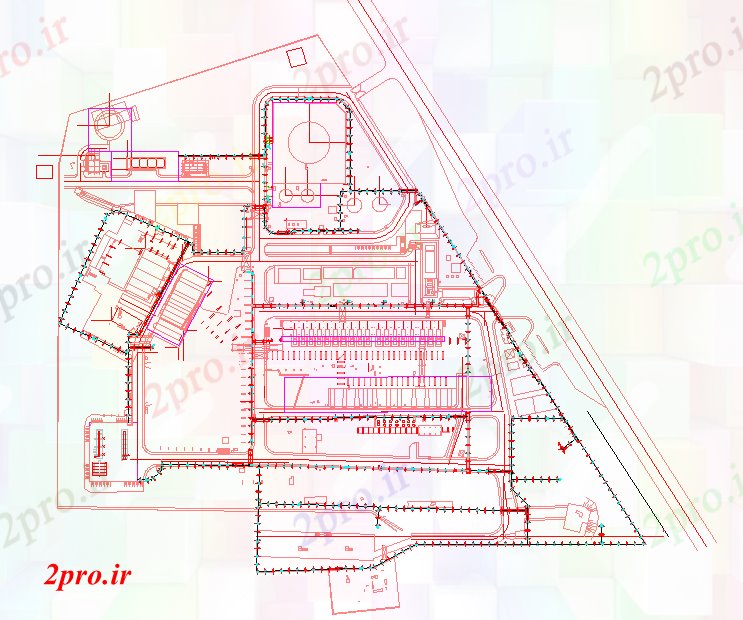 دانلود نقشه کارخانه صنعتی  ، کارگاه کارخانه صنعتی  ، کارگاه پالایشگاه (کد41076)