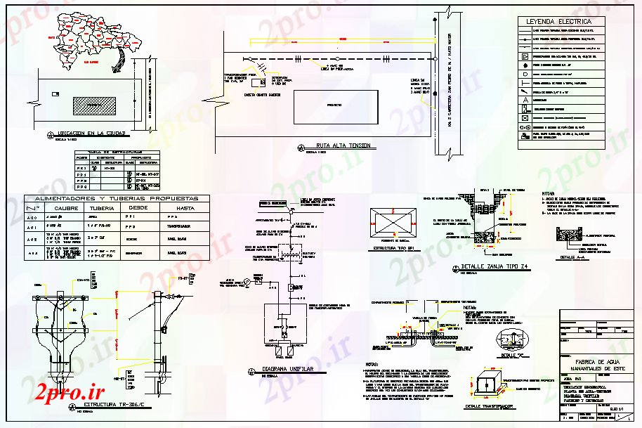 دانلود نقشه معماری پروژه برق (کد41077)