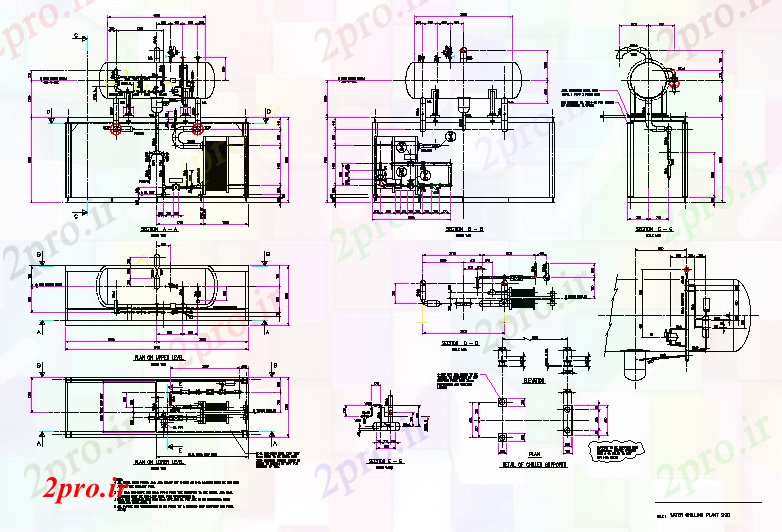 دانلود نقشه ماشین الات کارخانه ماشین آلات آب (کد41096)
