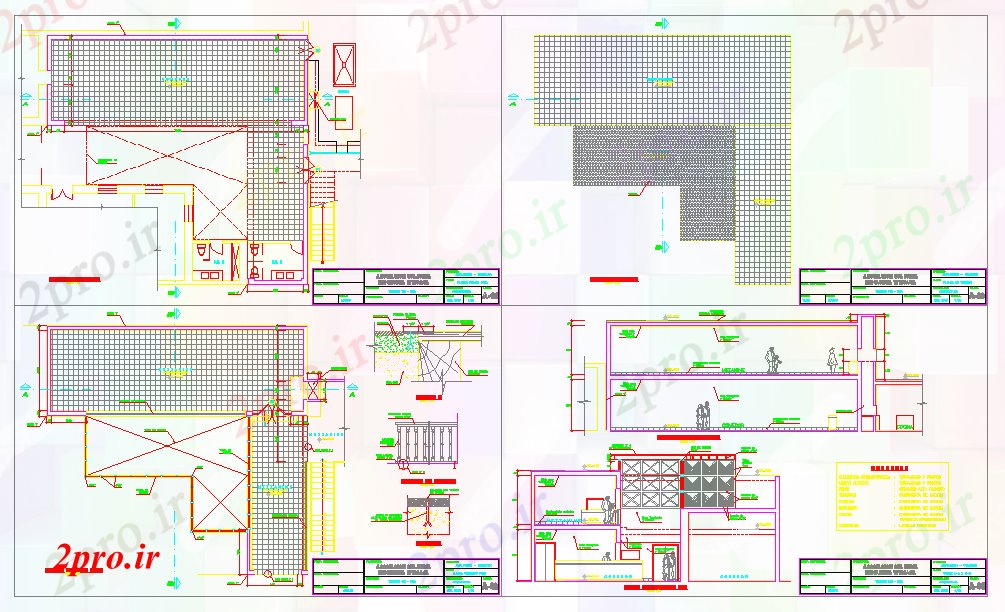 دانلود نقشه ساختمان اداری - تجاری - صنعتی مرکز فرهنگی (کد41116)