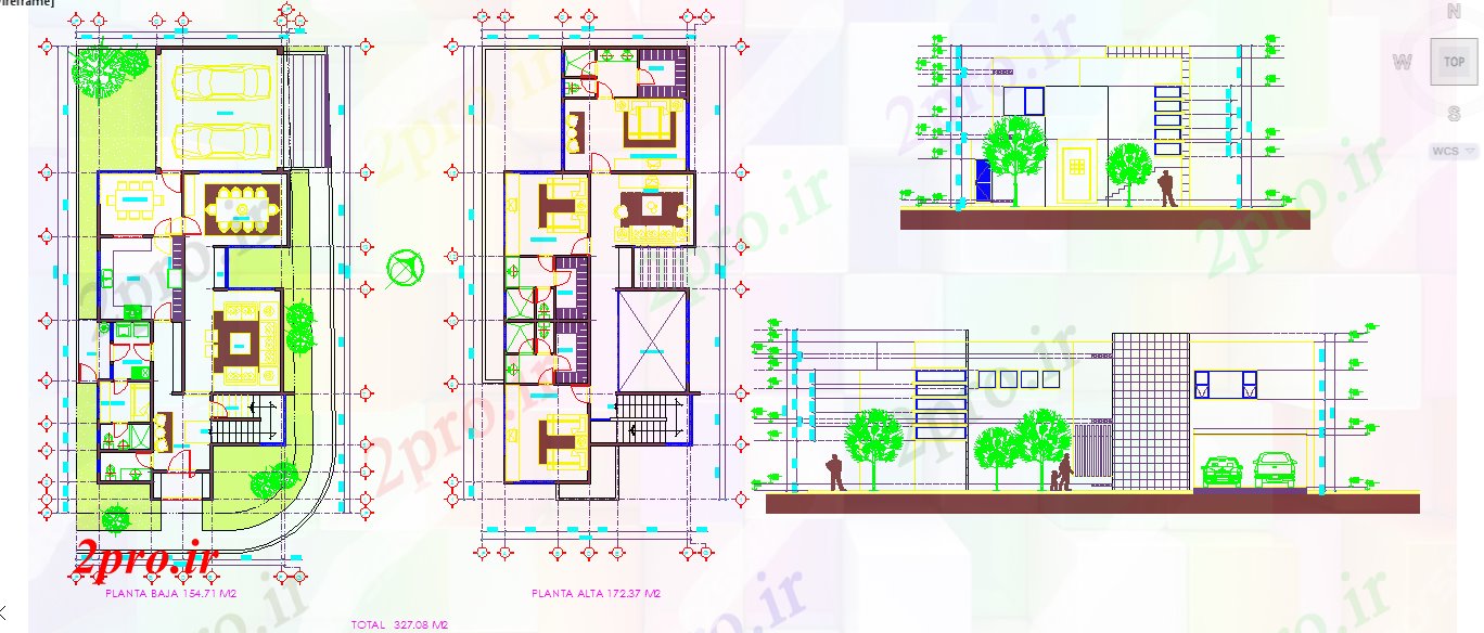 دانلود نقشه مسکونی  ، ویلایی ، آپارتمان  جزئیات تک خانواده خانه (کد41125)
