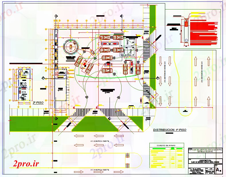 دانلود نقشه ماشین الات کارخانه جزئیات خدمات ایستگاه (کد41149)