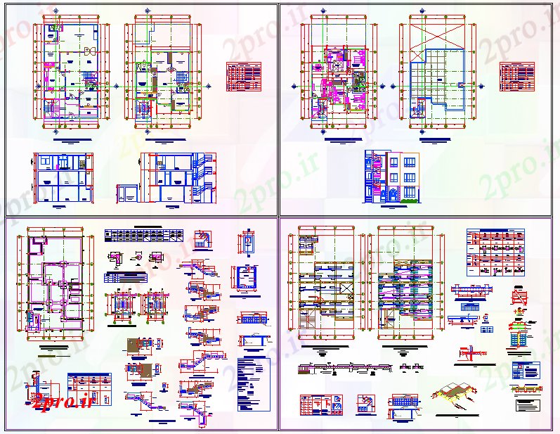 دانلود نقشه معماری اتاق ترانسفورماتور (کد41151)