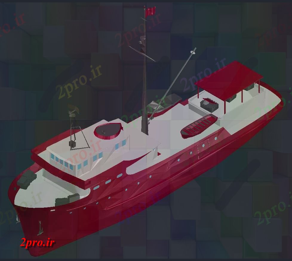 دانلود نقشه کشتی های سه بعدی و سفرهای دریایی مدل تریدی کشتی  (کد41255)