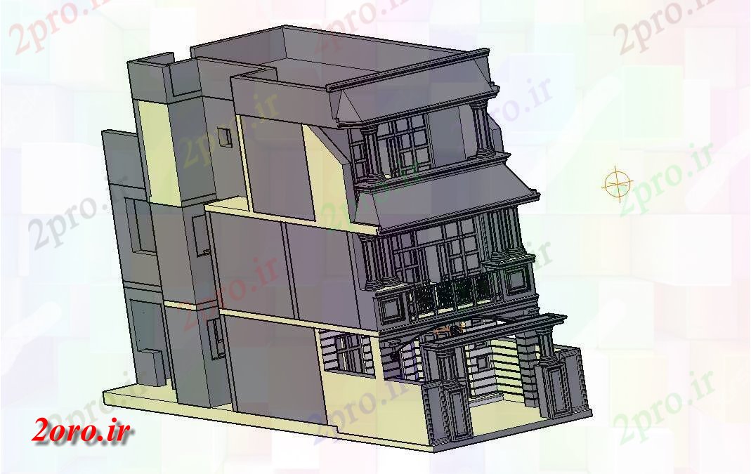 دانلود نقشه خانه های کوچک ، نگهبانی ، سازمانی - مدل تریدی از طراحی خانه های ویلایی (کد41296)
