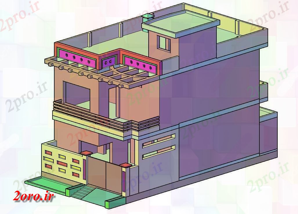 دانلود نقشه مسکونی  ، ویلایی ، آپارتمان   طراحی مدل خانه برای (کد41323)