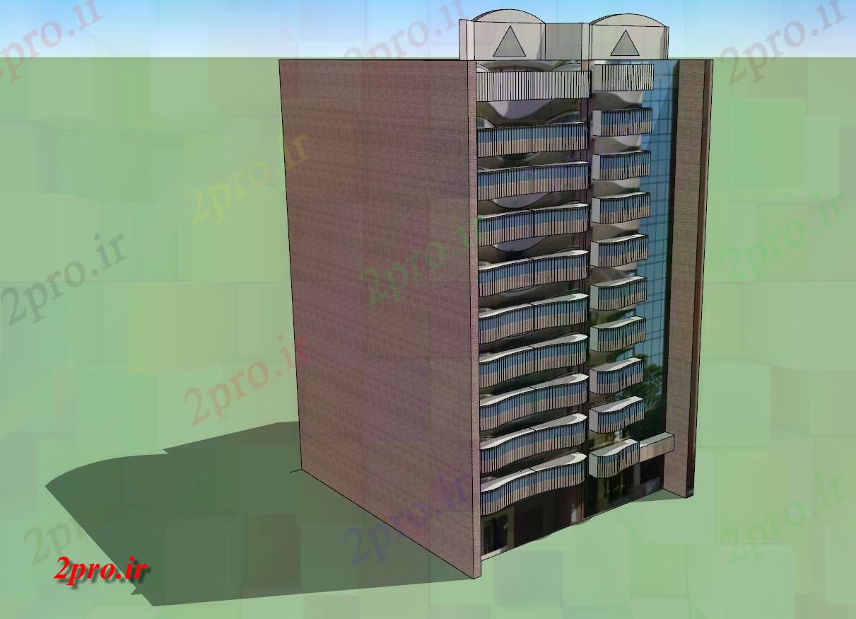 دانلود نقشه پروژه معروف پروژه ساختمان مدرن (کد41465)
