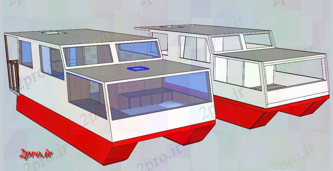 دانلود نقشه کشتی های سه بعدی و سفرهای دریایی خانه طراحی قایق (کد41500)