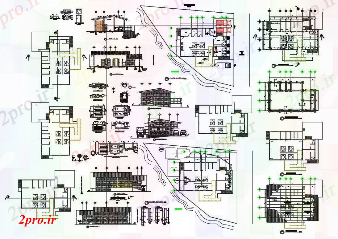 دانلود نقشه ساختمان اداری - تجاری - صنعتی طرحی شرکت خانه (کد41538)