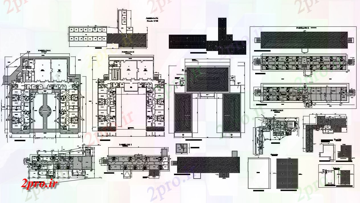 دانلود نقشه بیمارستان -  درمانگاه -  کلینیک بیمارستان پروژه طراحی داخلی (کد41690)