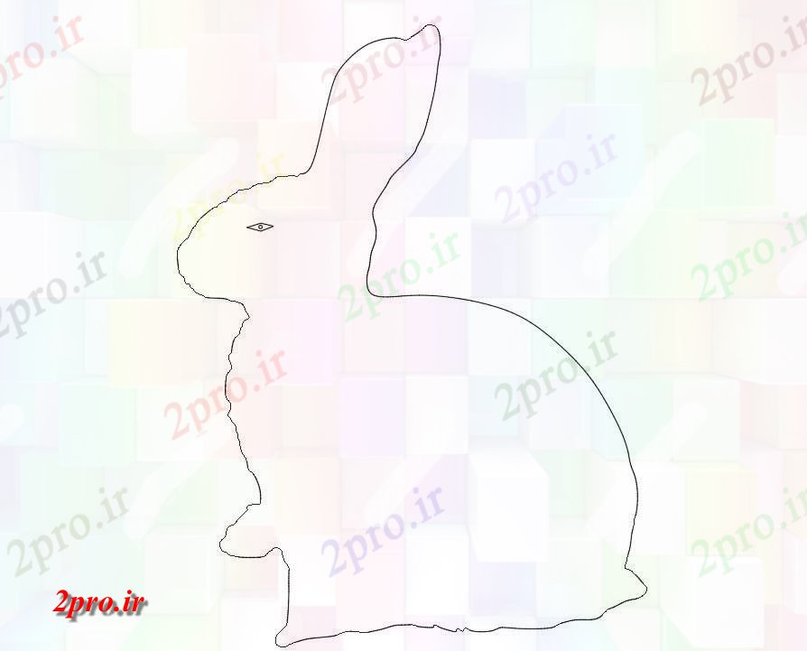 دانلود نقشه بلوک حیوانات خرگوش بلوک (کد41715)