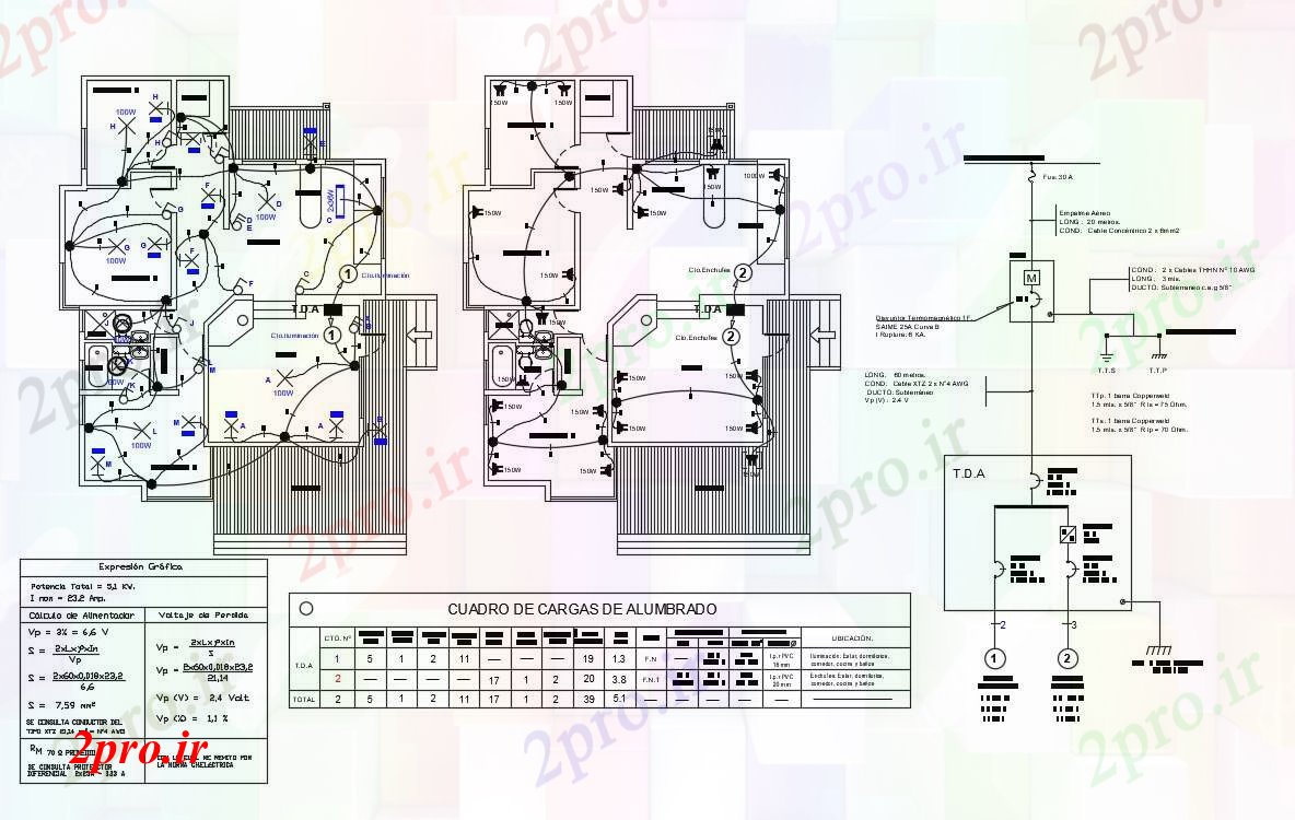 دانلود نقشه معماری نصب و راه اندازی الکتریکی اتاق خانه (کد41823)