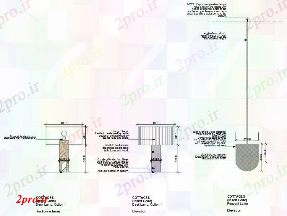 دانلود نقشه طراحی داخلی جزئیات لامپ الکتریکی (کد41885)