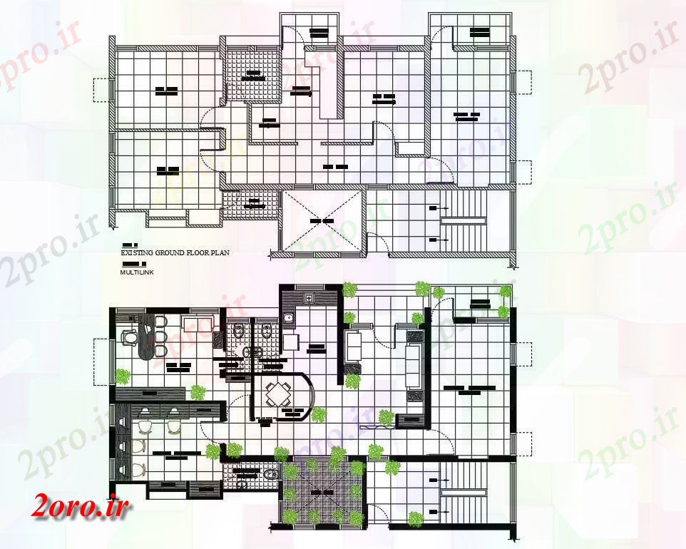 دانلود نقشه مسکونی  ، ویلایی ، آپارتمان  تجاری را با اطلاعات مسکونی (کد41887)