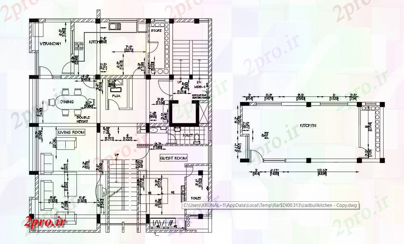 دانلود نقشه مسکونی  ، ویلایی ، آپارتمان  چند طبقه خانه طراحی   (کد41917)