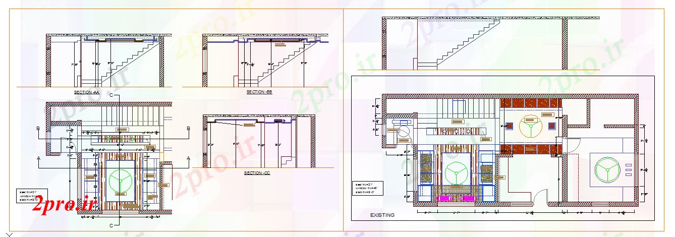 دانلود نقشه طراحی سقف کاذب طراحی سطح سقف (کد42003)