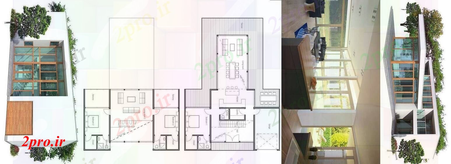 دانلود نقشه  خانه مسکونی ، ویلاجزئیات خانه مدرن مفهوم (کد42082)