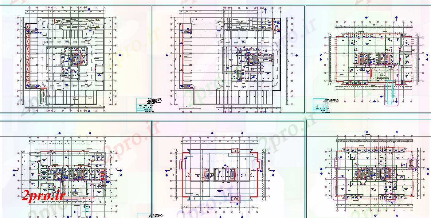 دانلود نقشه ساختمان اداری - تجاری - صنعتی طراحی ساختمان اداره (کد42136)