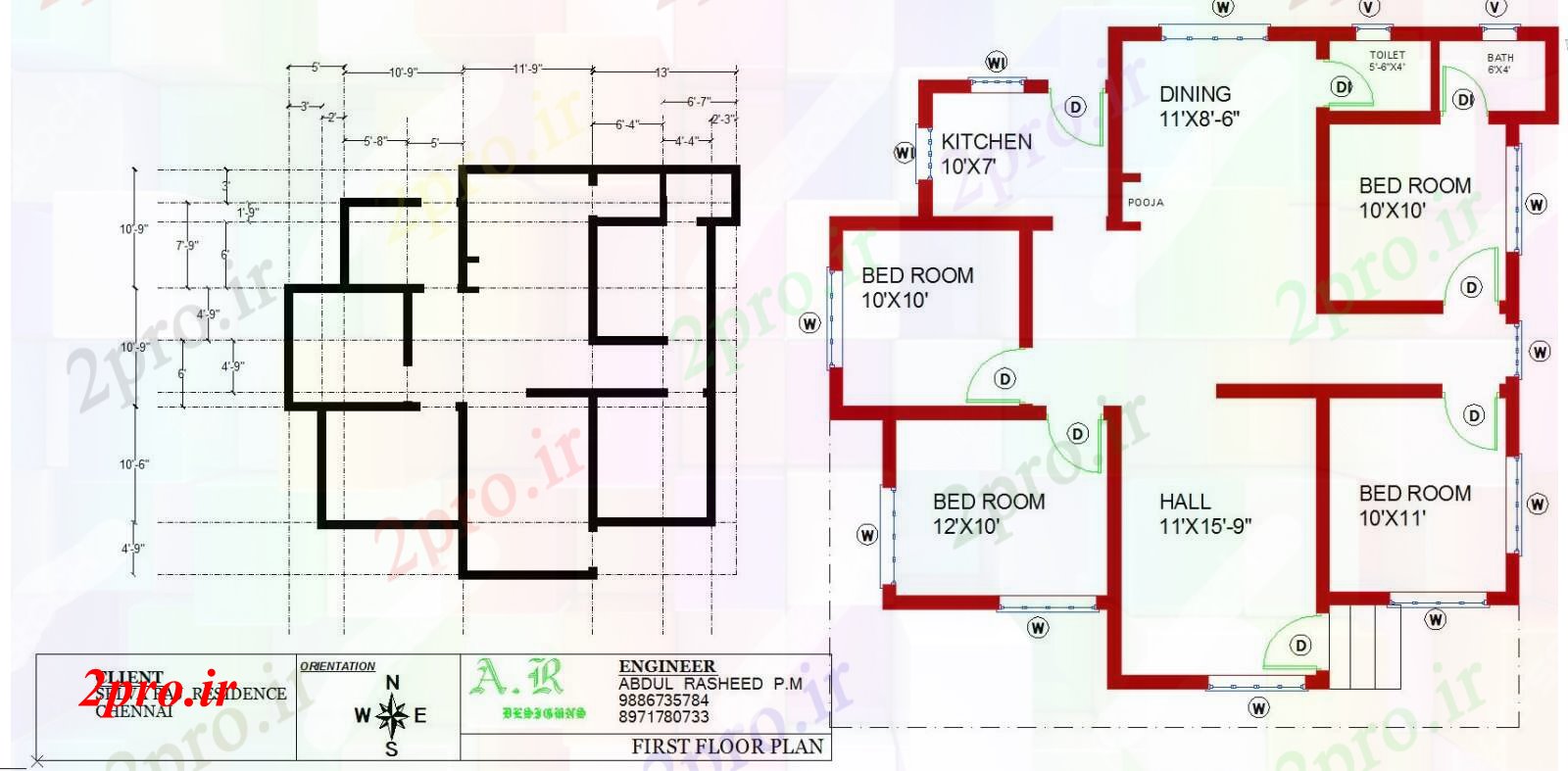دانلود نقشه مسکونی  ، ویلایی ، آپارتمان  طراحی خانه (کد42168)