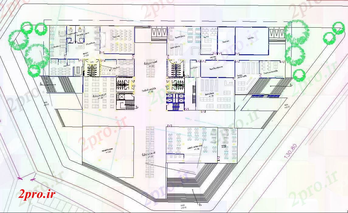 دانلود نقشه  ساختمان دولتی ، سازمانی   های   معماری کتابخانه (کد42212)