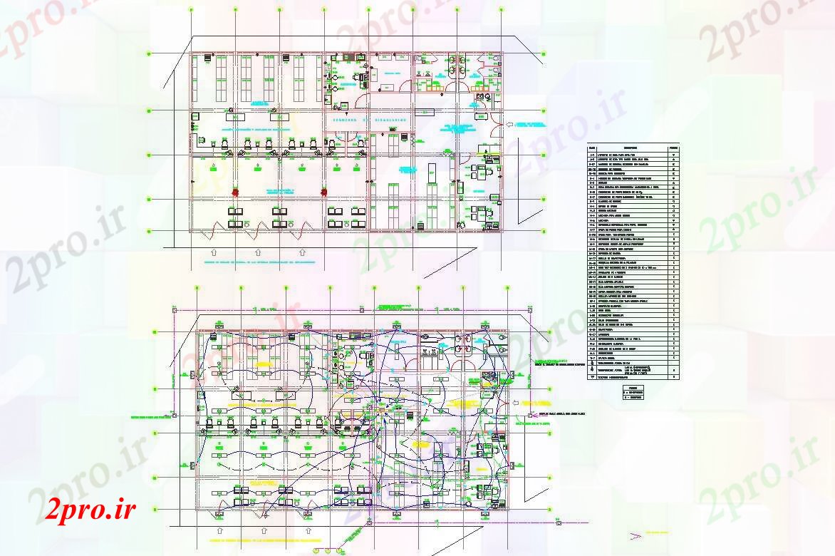 دانلود نقشه بیمارستان -  درمانگاه -  کلینیک طراحی معماری بیمارستان کوچک و جزئیات (کد42221)