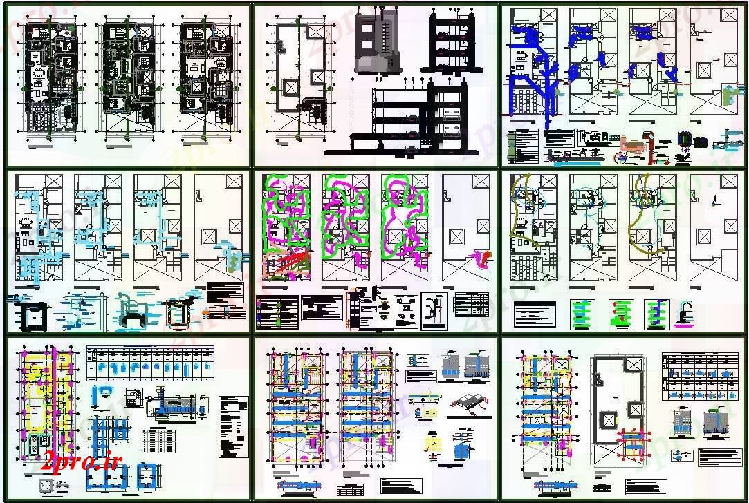 دانلود نقشه مسکونی  ، ویلایی ، آپارتمان  طرحی آپارتمان      (کد42228)