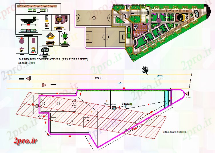 دانلود نقشه ورزشگاه ، سالن ورزش ، باشگاه پارک و مرکز ورزشی طراحی معماری (کد42265)