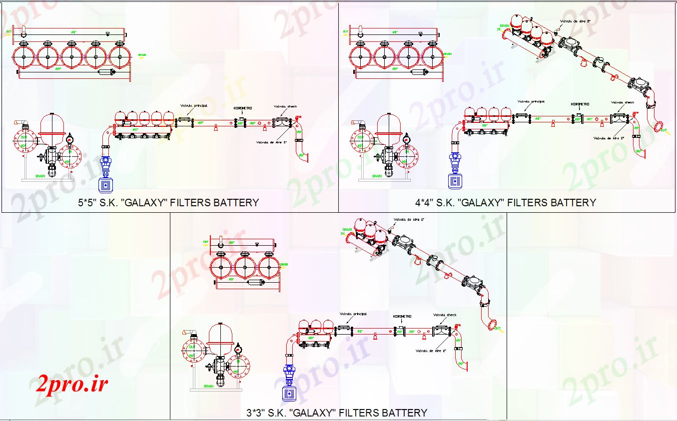 دانلود نقشه ماشین الات کارخانه باتری فیلتر جزئیات طراحی  (کد42304)