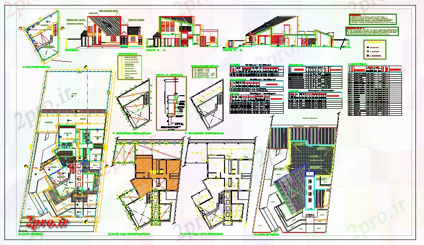 دانلود نقشه مسکونی  ، ویلایی ، آپارتمان  جزئیات ساختار برای خانه مسکونی (کد42353)