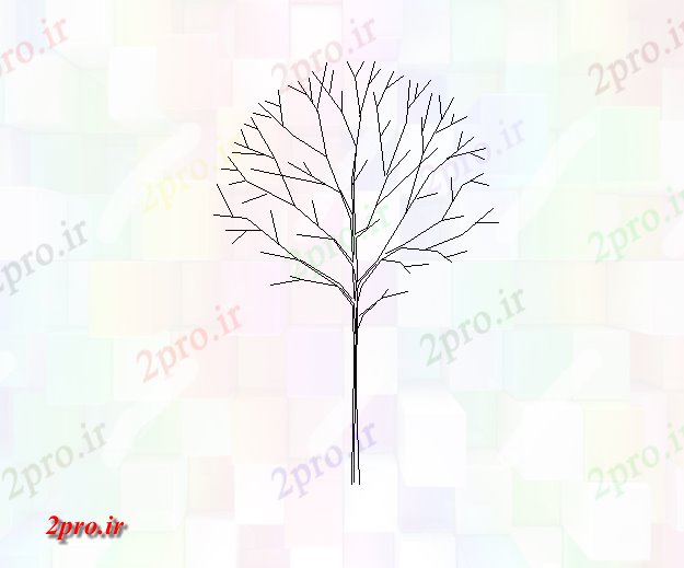 دانلود نقشه باغ طراحی درخت نمای (کد42366)