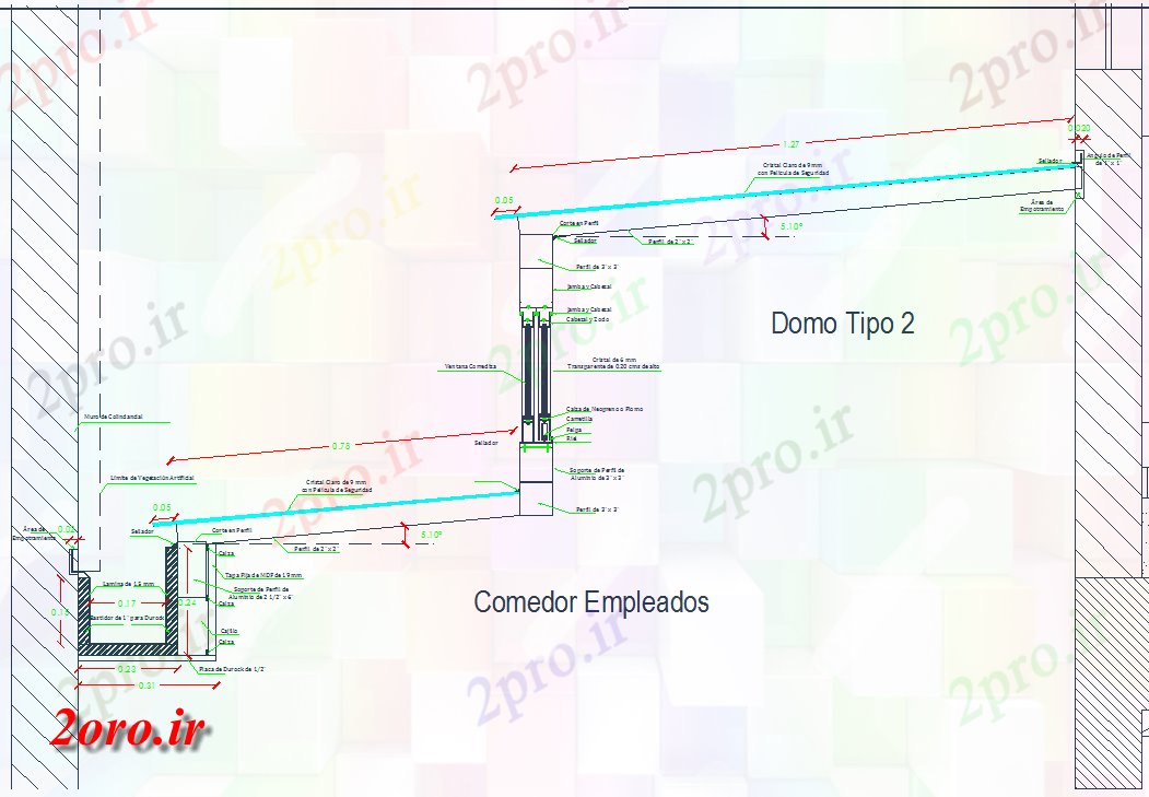 دانلود نقشه جزئیات ساختار گنبد ¬های  در جزئیات معماری (کد42418)