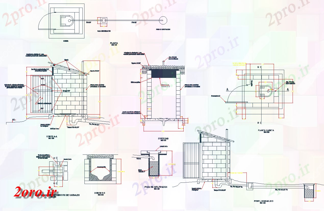 دانلود نقشه جزئیات معماری جزئیات معماری توالت (کد42441)