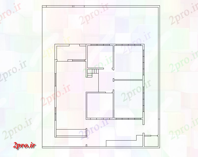 دانلود نقشه مسکونی  ، ویلایی ، آپارتمان  خانه طبقه طرحی جزئیات (کد42442)