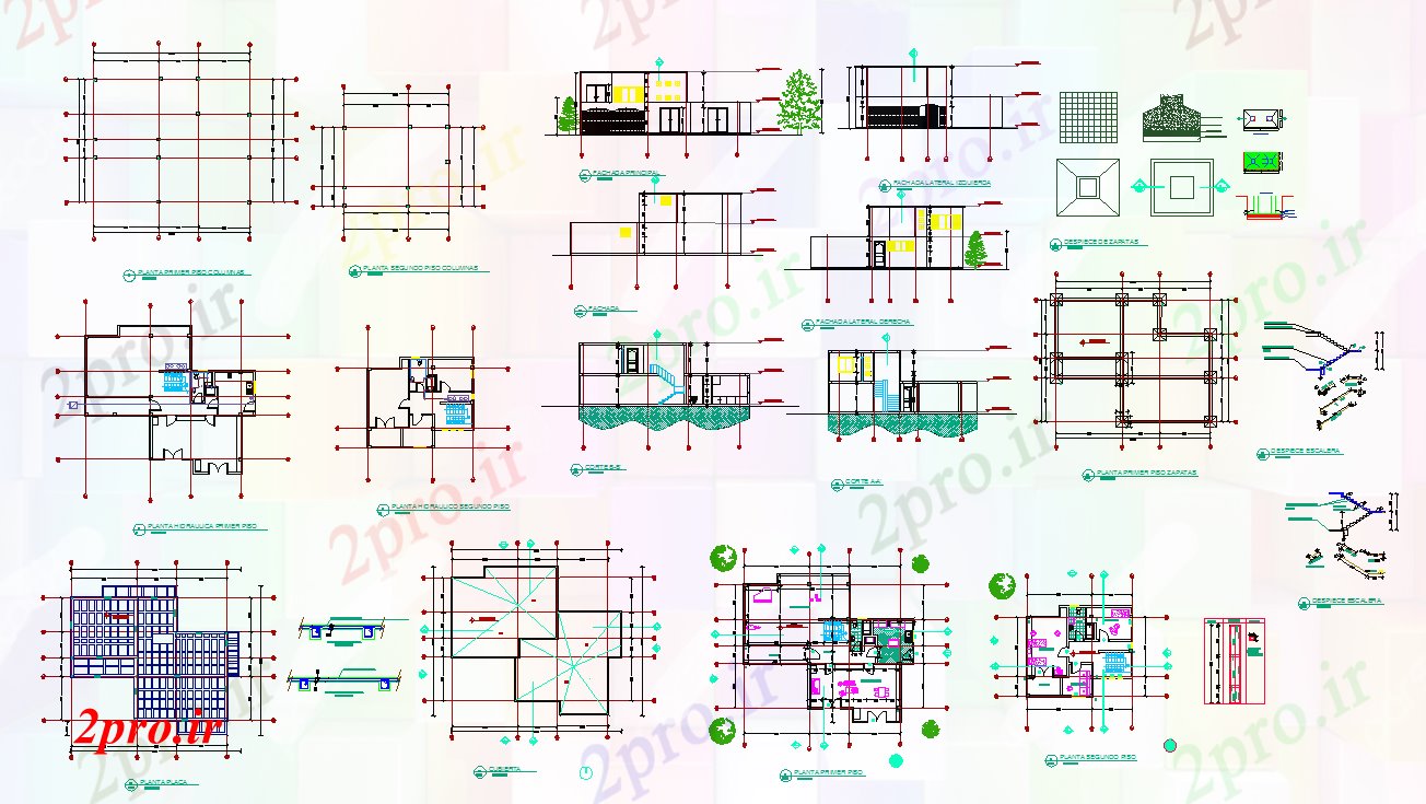 دانلود نقشه مسکونی  ، ویلایی ، آپارتمان  طراحی خانه معماری (کد42454)