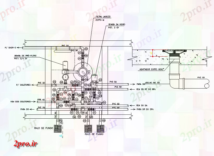 دانلود نقشه جزئیات لوله کشی لوله کشی جزئیات و طراحی ماشین آلات (کد42460)