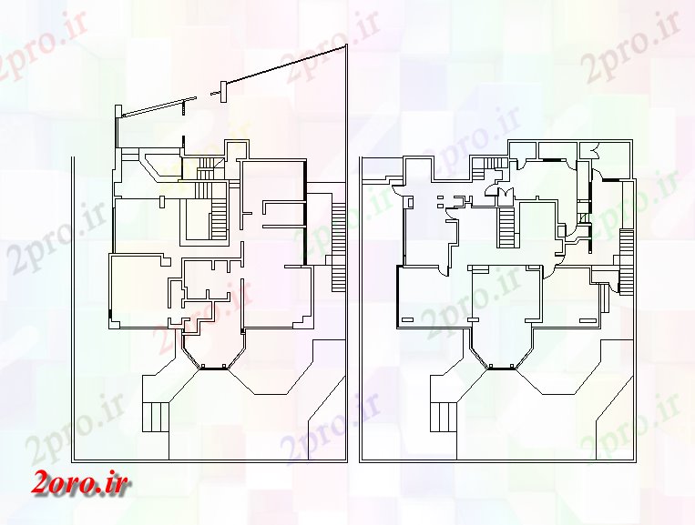 دانلود نقشه مسکونی  ، ویلایی ، آپارتمان  مسکونی ویلایی دراز کردن (کد42467)