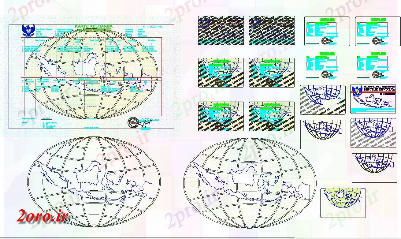 دانلود نقشه بلوک ، آرام ، نماد جزئیات زمین و طراحی مقیاس (کد42548)