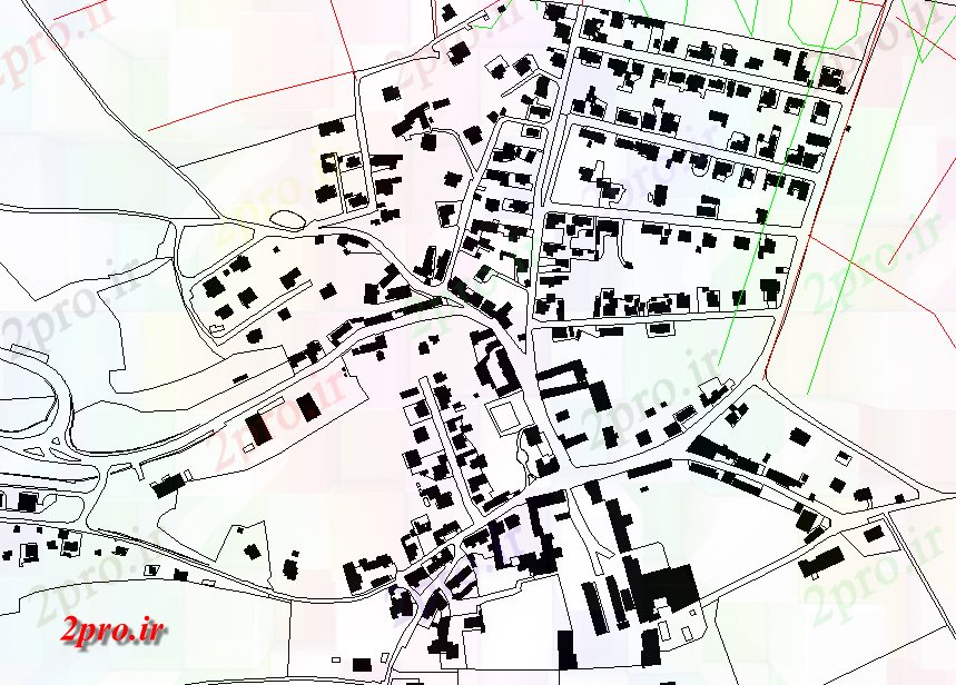 دانلود نقشه برنامه ریزی شهری شهر برنامه ریزی طراحی دراز کردن (کد42565)