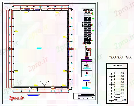 دانلود نقشه مسکونی  ، ویلایی ، آپارتمان  محیط از 400mm دیوار زمین نما طراحی با خارج دیوار (کد42618)